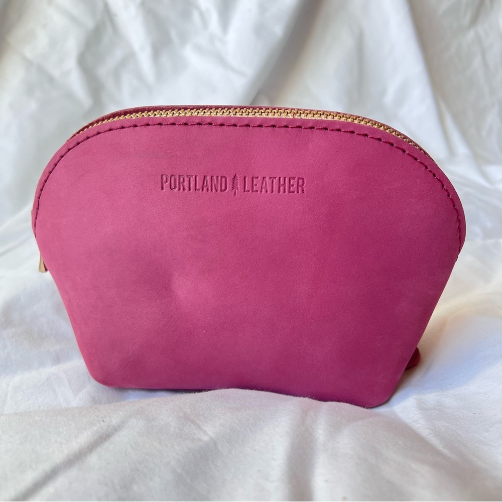 Portland Leather Goods Foxgloves Bella Makeup Bag (smaller size)